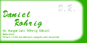 daniel rohrig business card